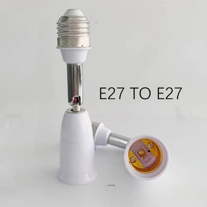 E27 to e27 screw socket lamp holder, 1-to-2 converter, multi head E27, one turn, double head extension lamp holder