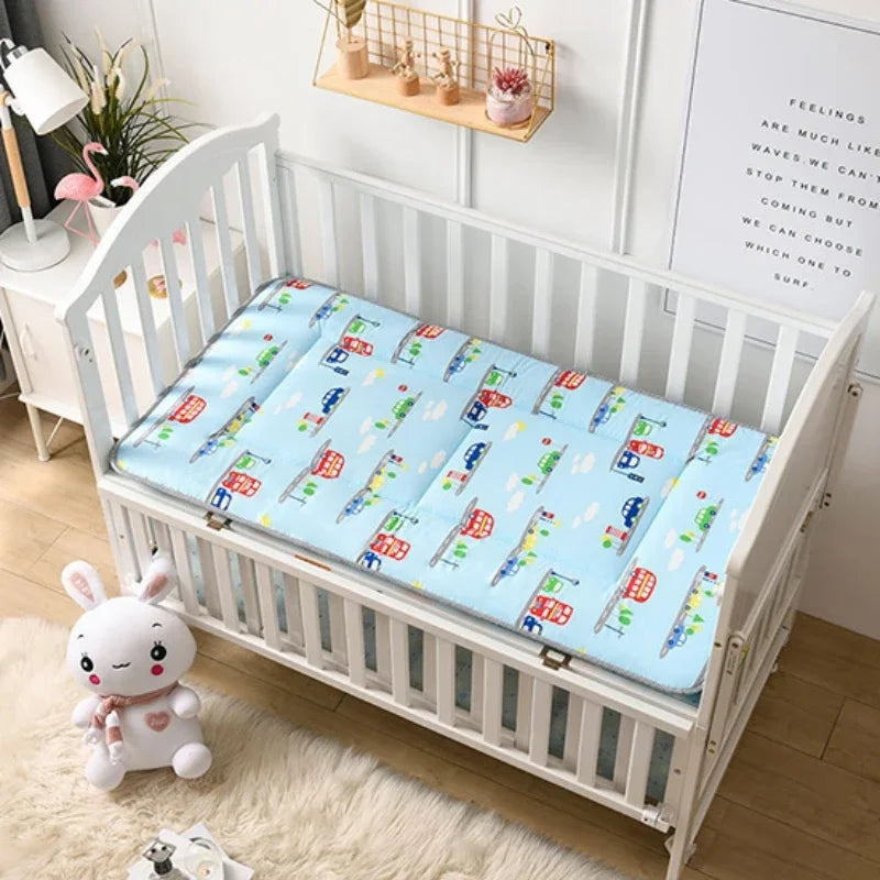 Thick Cotton Crib Mattress Pad – 120x60cm Baby Bed Cushion with Double-Sided Design