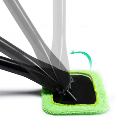 Car Window Cleaner Brush Kit with Microfiber Windshield Wiper – Auto Interior Glass Cleaning Tool