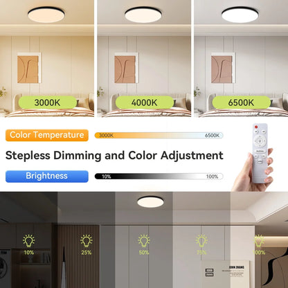 Remote Control Ceiling Lamp – Dimmable LED Chandelier Lighting for Living Room, Bedroom & Kitchen