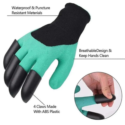 Claw Gardening Gloves – Digging & Planting Gloves with Built-In Claws for Weeding