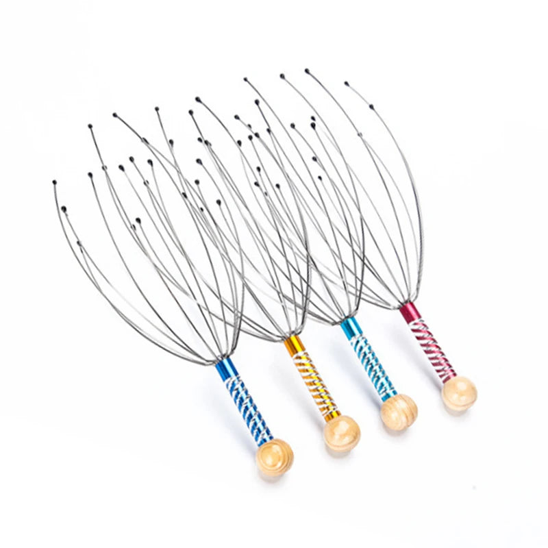 Octopus Head Scalp Massager – Stainless Steel Stress Relief Tool for Relaxation & Circulation