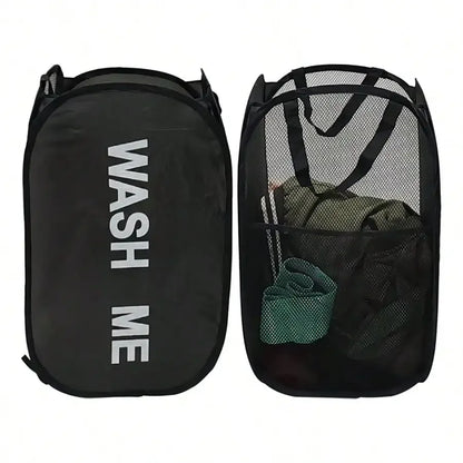Portable Mesh Pop-Up Laundry Hamper – Breathable Foldable Laundry Basket for Travel, Dorm, Bathroom & Small Spaces