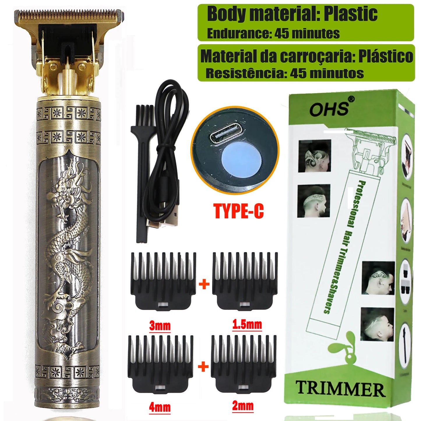 T9 Cordless Electric Hairber Shaver Hair Trimer Home Appliances Travel Barber Razors Shaving Machine for Men Trimmer Man