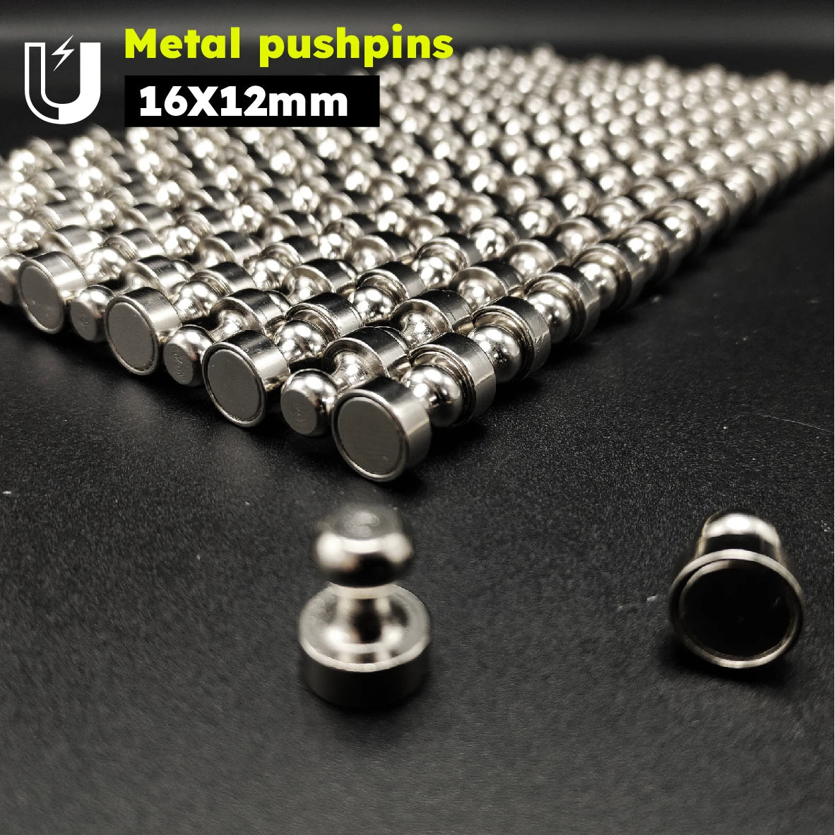 Super Strong Neodymium Magnetic Pushpins – Magnetic Thumbtacks for Refrigerator & Whiteboard