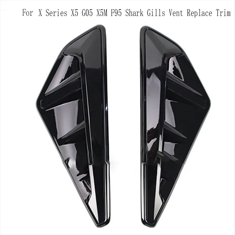 Front Fender Side Air Vent Cover For BMW X Series X5 G05 X5M F95 Replacement Trim Shark Gills Vent