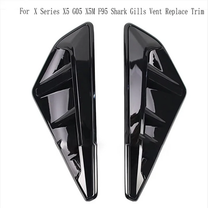 Front Fender Side Air Vent Cover For BMW X Series X5 G05 X5M F95 Replacement Trim Shark Gills Vent