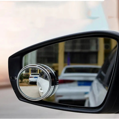 2pcs Car Blind Spot Mirrors – Multifunctional Convex Rearview Rain Cover for Expanded Driving Safety