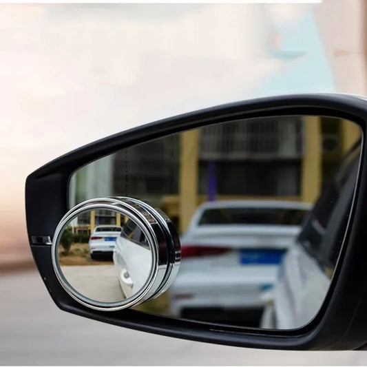 2pcs Car Blind Spot Mirrors – Multifunctional Convex Rearview Rain Cover for Expanded Driving Safety