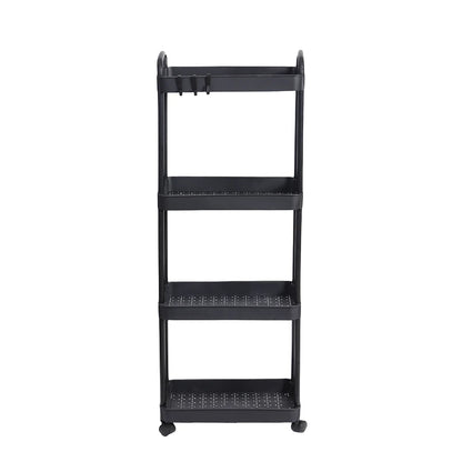 3/4-Tier Multi-Layer Rolling Storage Cart – Mobile Kitchen, Bathroom & Bedroom Organizer with Lockable Wheels
