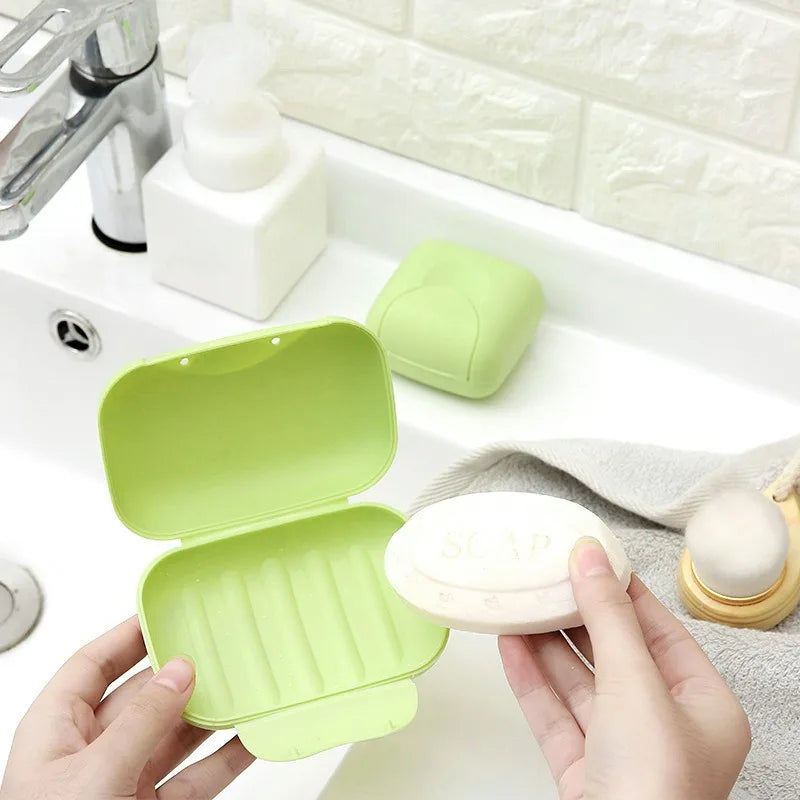 Portable Travel Soap Box Container with Cover – Plastic Soap Holder for Bathroom & Travel, Multiple Sizes