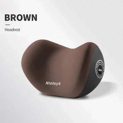 Car Memory Foam Neck Pillow & Lumbar Cushion – Ergonomic Backrest Support for Driving & Office