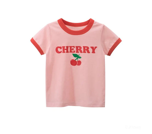 2025 Summer Kids’ Girls Short Sleeve T-Shirts – Printed Little Girl Tops for Toddlers (Ages 2-8 Years)