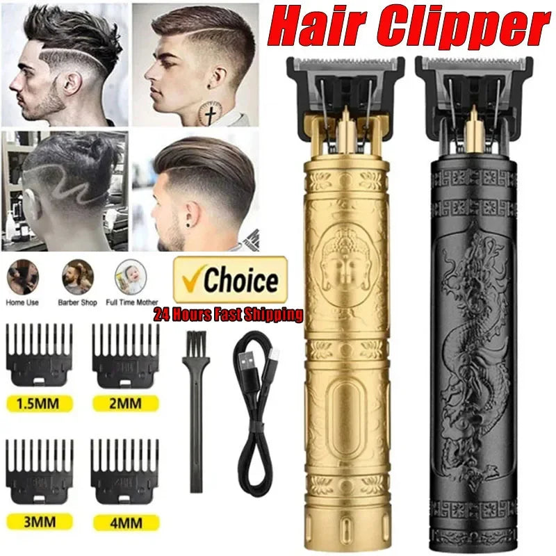 Vintage T9 Hair Clipper Beard Shaving Body Hair Trimmer Clippers Electric Men Haircut Machine 0mm Barber Shaver