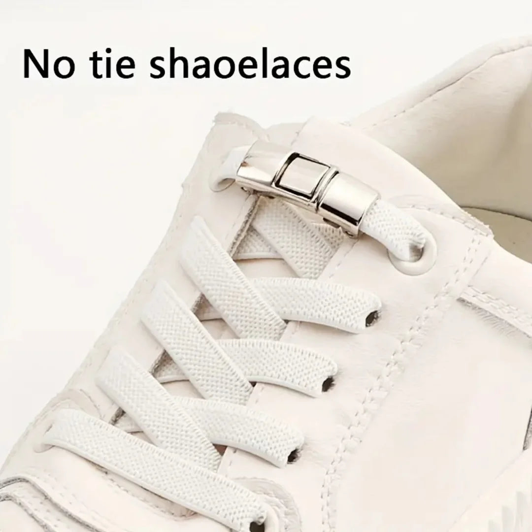 Elastic No Tie Shoelaces Semicircle Shoe Laces For Kids and Adult Sneakers Shoelace Quick Lazy Metal Lock Laces Shoe Strings