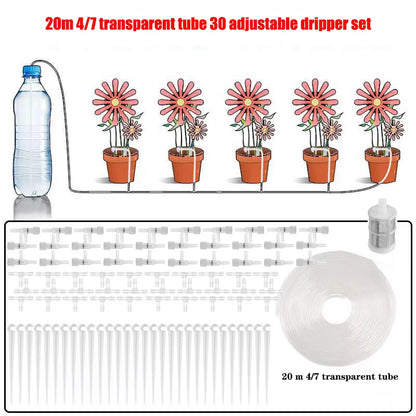 Garden Drip Irrigation Kit with Regulating Valve – Micro Dripper Watering System for Greenhouses & Potted Plants