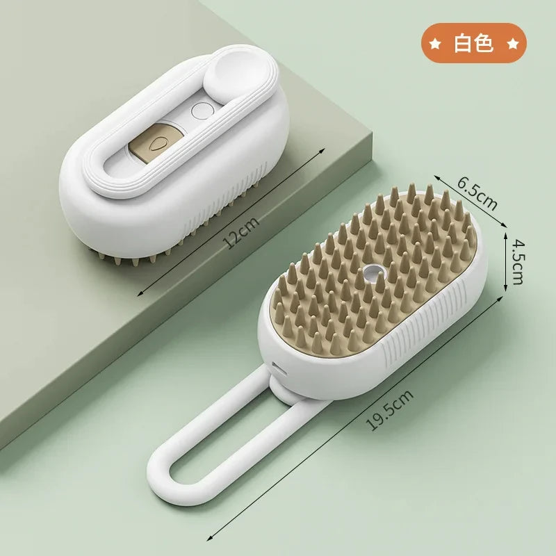 Dog Cat Steamy Brush Steam Brush Electric Sprayer for Massage Pet Grooming Tool Shedding 3 in 1 Electric Sprays Massage Combs