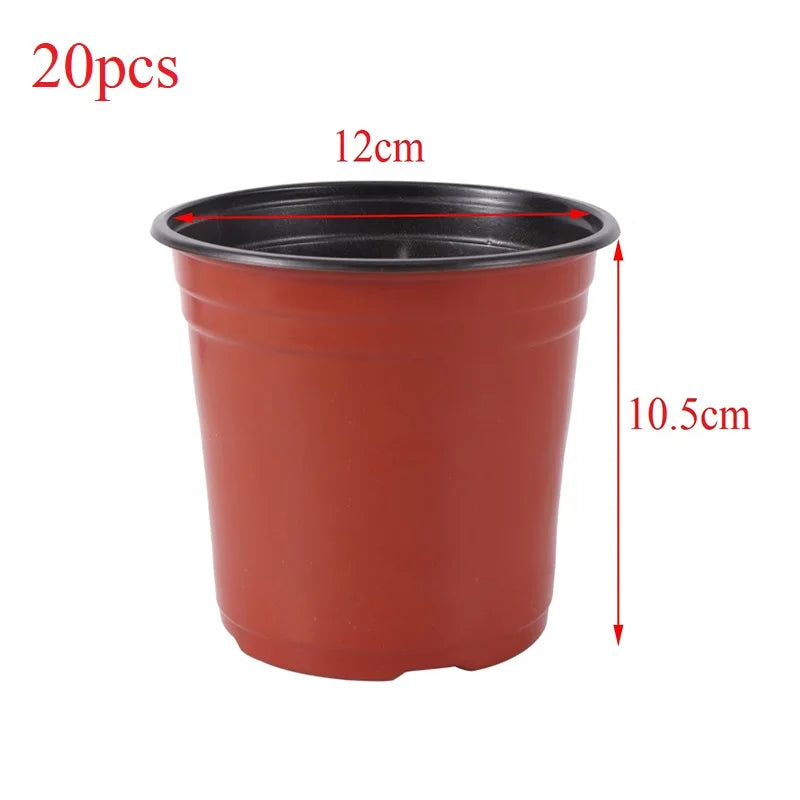 Plastic Grow Box Nursery Pots – 20/50PCS Fall-Resistant Planting Cups for Garden & Seedling Transplants