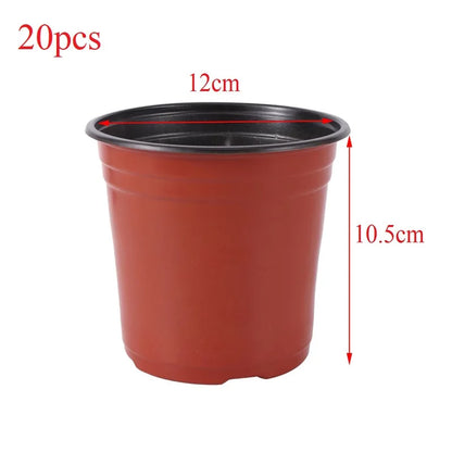 Plastic Grow Box Nursery Pots – 20/50PCS Fall-Resistant Planting Cups for Garden & Seedling Transplants