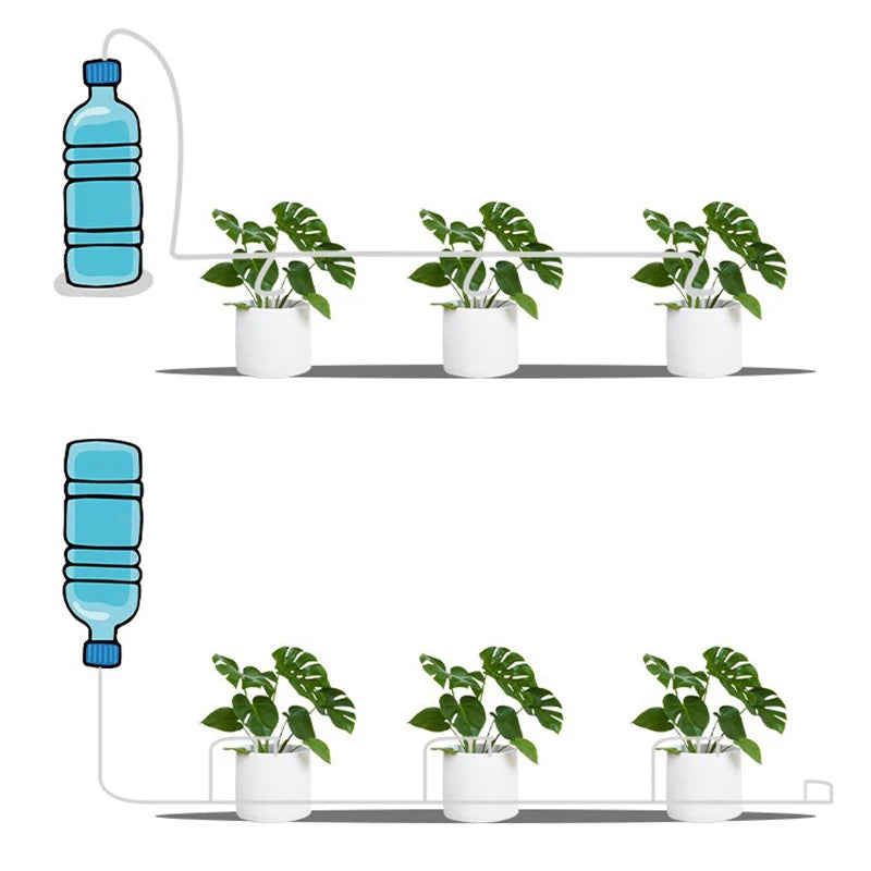 Garden Drip Irrigation Kit with Regulating Valve – Micro Dripper Watering System for Greenhouses & Potted Plants