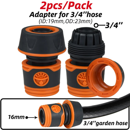 2pcs Garden Hose Tap Shut Off Valve Fitting Connector Pipe Coupler Stop Water Connection Repair Joint Irrigation System Adapter
