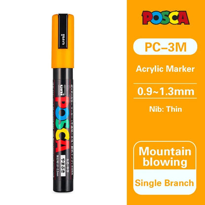 Uni Posca Full Marker Set – Multi-Colours Acrylic Permanent Graffiti Painting Pens
