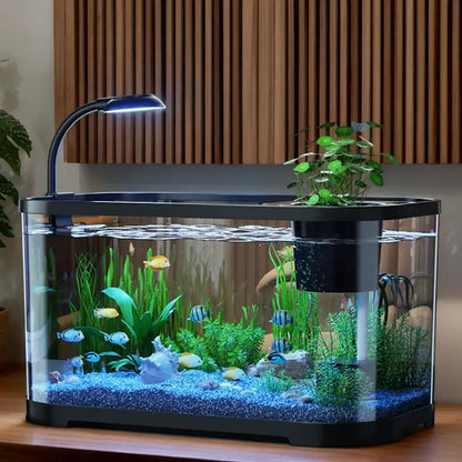 Desktop Small Betta Fish Tank Aquarium – Acrylic Office Micro Fishbowl with Filtration