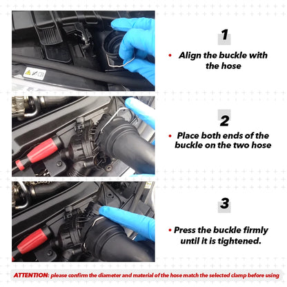 3PCS Radiator Hose Retaining Spring Clip For BMW E39 E38 E60 E90 745Li X5 E46 325i 328i M3 540i 740iL 740i Horse Shoe Clip Clamp