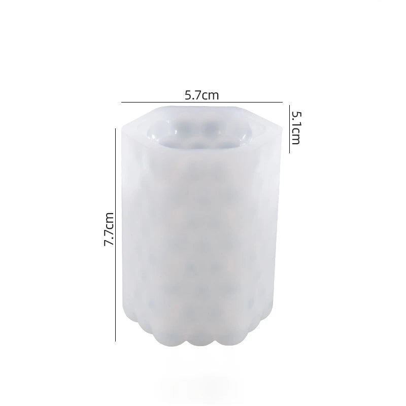 Silicone Striped Roman Column Candle Mold – DIY Silicone Candle Making Tool