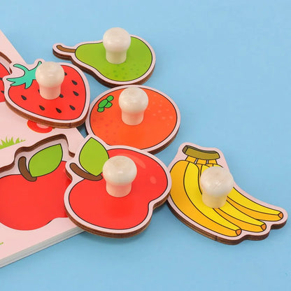 Montessori Fruit Puzzle Scratch Board – Early Learning Toy for Children