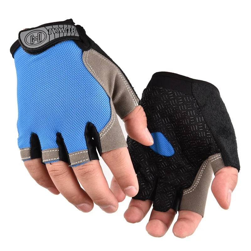 Gym Gloves Fitness Training – Fingerless Breathable Anti-Slip Cycling & Workout Gloves