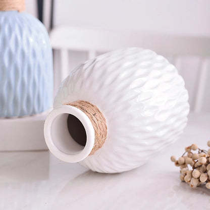 Modern Wave Ripple Plastic Vase – Nordic Flower Pot for Desktop or Table Decoration
