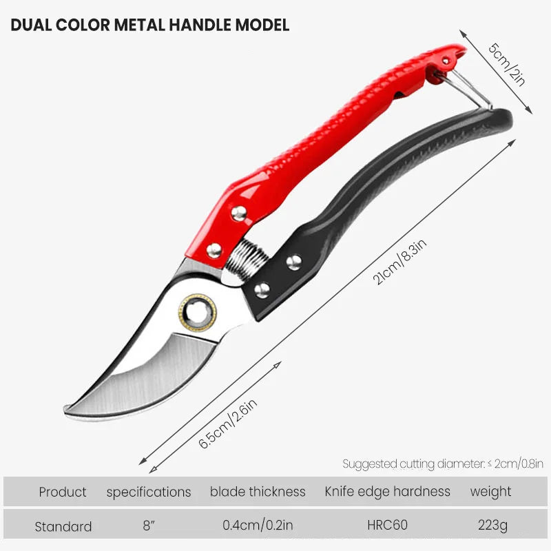 AIRAJ Professional Pruning Shears – Heavy-Duty Ultra Sharp Garden Scissors for Weeding & Horticulture