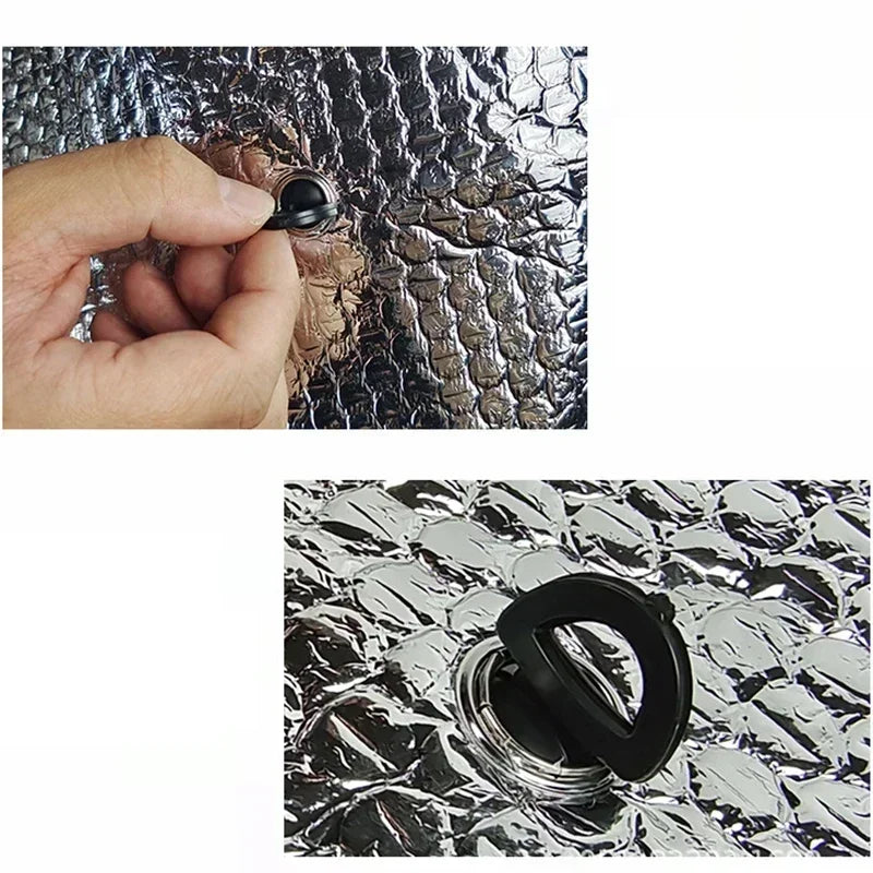 Car Front Window Sunshade – UV Protection Windshield Visor with Heat Reflective Foil