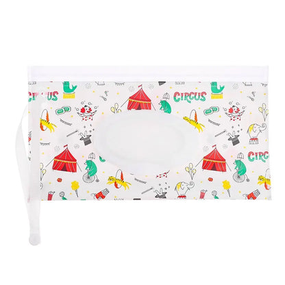 EVA Wet Wipes Bag – Portable Baby Wipes Pouch with Flip Cover & Snap-Strap Holder Case