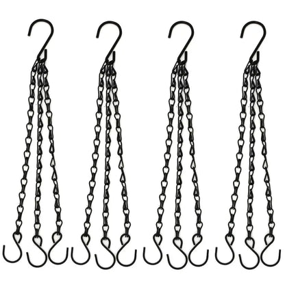 40cm Imitation Rattan Hanging Basket Flower Pot Chain With 3 Hooks Basin Hydroponic Plants Plant Grow Basin Home Garden Decor