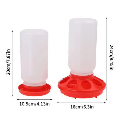 Poultry Feeder & Waterer Bucket – Thickened Automatic Dispenser for Chickens & Birds