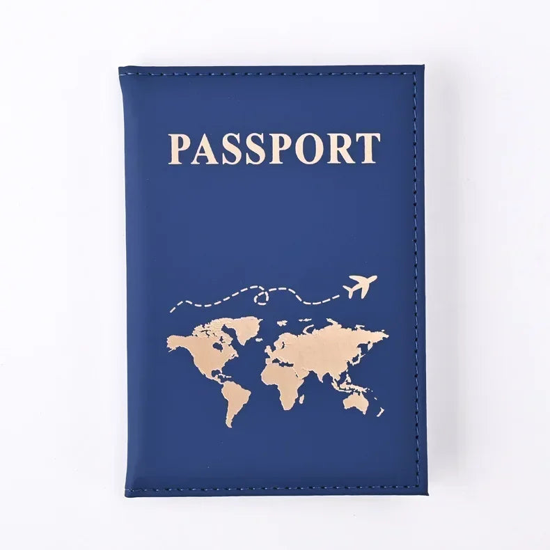 RFID Vintage Business Passport Holder – Multi-Function PU Leather Wallet for Travel