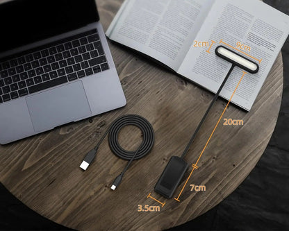 LEDs Book Light USB Rechargeable – Flexible Clip-On Reading Lamp with Warm, Cool & Daylight Modes