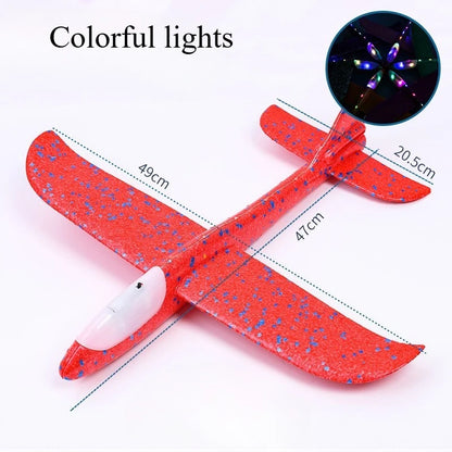 50CM Big Foam Plane Glider – Hand Throw Airplane Toy for Kids with Light Inertial EPP Material (Outdoor Launch Gift)