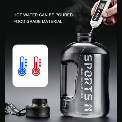 1.7L/2.7L Large Capacity Sports Water Bottle – Portable Gym & Outdoor Fitness Hydration Jug
