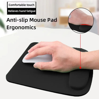 Large Thickened EVA Ergonomic Mouse Pad - Non-Slip Wrist Support for Office & Computer Gaming Comfortable Mouse Mat Accessory