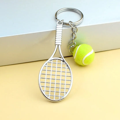 European Football Resin Keychain – Sports Fan Souvenir Pendant for Soccer & Tennis