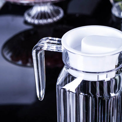 1.1L Water Juice JUG Pitcher Plastic Transparent Bottle For Storing Fresh Juices And Drinks For Kitchen Fridge Drink Storage Pot