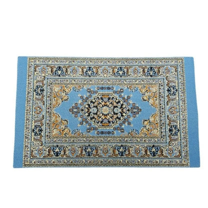1:12 Scale Turkish Style Dollhouse Carpet – Miniature Weaving Rug for Doll Accessories & Mini House Decor