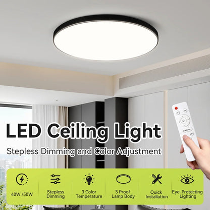 Remote Control Ceiling Lamp – Dimmable LED Chandelier Lighting for Living Room, Bedroom & Kitchen
