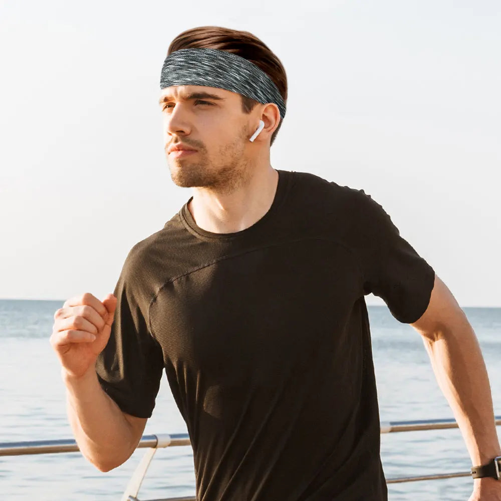 Fashion Sweatband Sport Headband – Elastic Hairband for Running, Fitness, Yoga & More