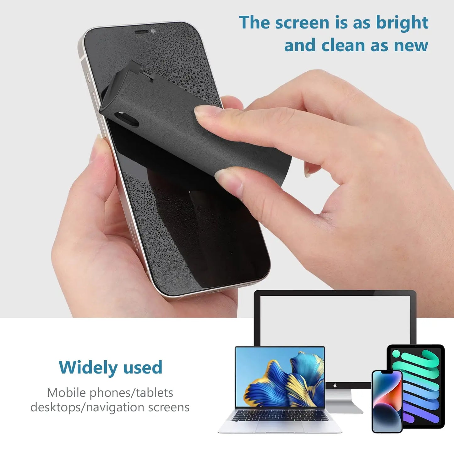 Microfiber Screen Cleaner Spray Bottle Set Mobile Phone Ipad Computer Microfiber Cloth Wipe Iphone Cleaning Glasses Wipes