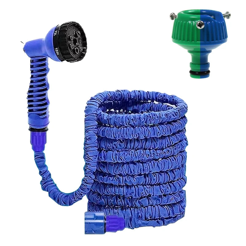 Expandable Garden Hose with 7 Spray Functions – High-Pressure Watering Hose with Nozzle for Car Wash, Pets, and Home Garden Use