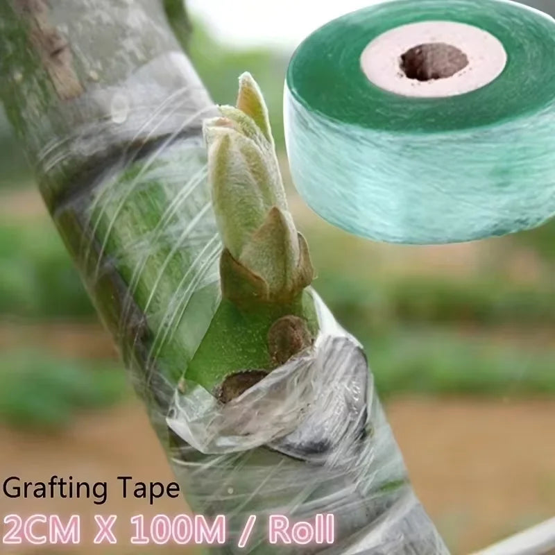 Self-Adhesive Grafting Tape – Stretchable PE Garden Plant Wrap for Seedlings, Vines & Tomato Grafting